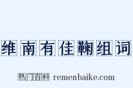 维南有佳鞠组词是什么意思的图片